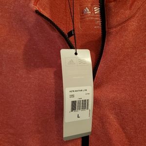 Adidas 1/4 zip running shirt Red Size Large